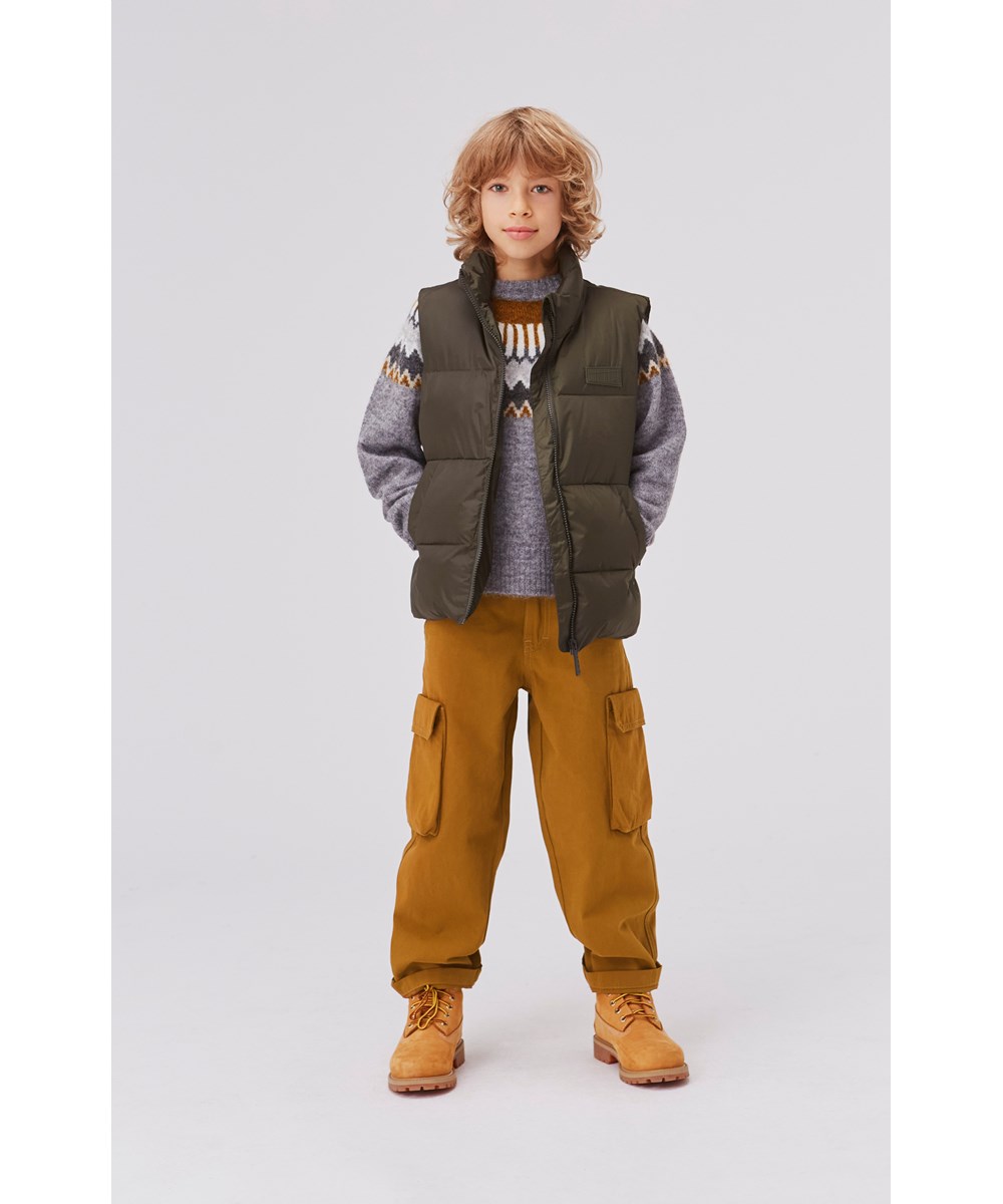 Heike - Forest - Recycled dark green down vest