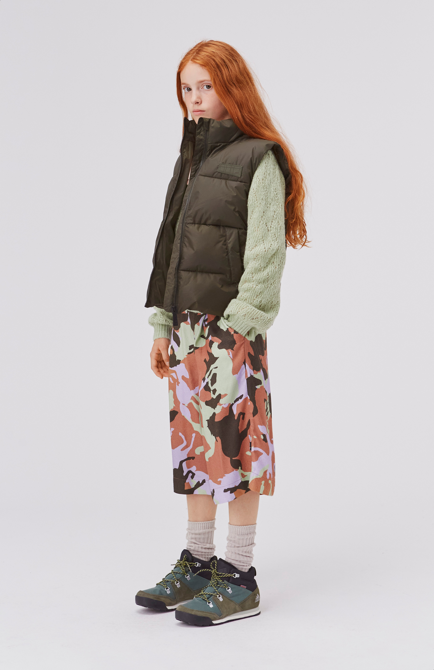 Heike - Forest - Recycled dark green down vest - Molo