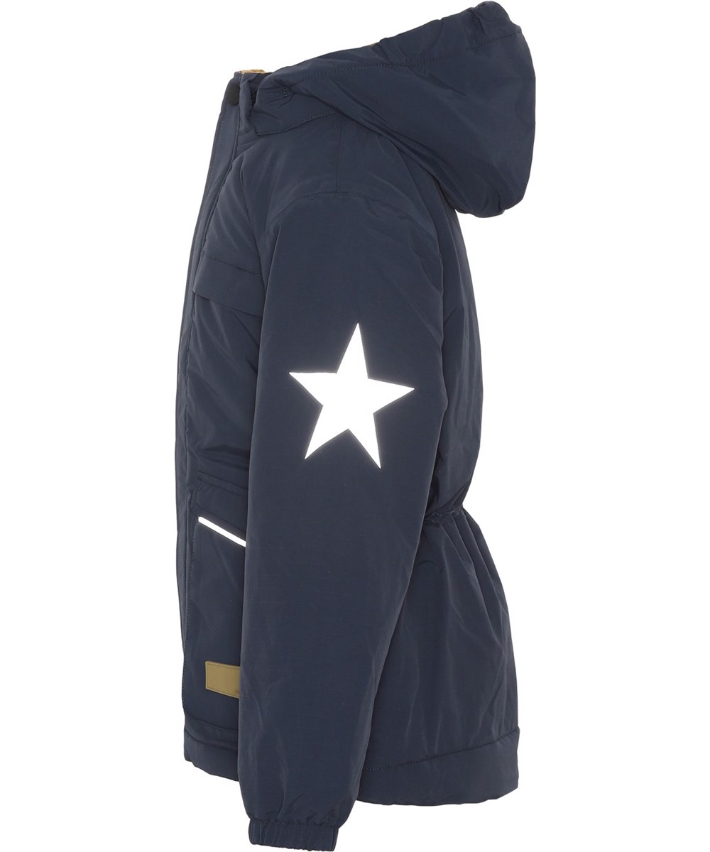 Heiko - Galaxy Blue - Recycled blue unisex jacket waterproof