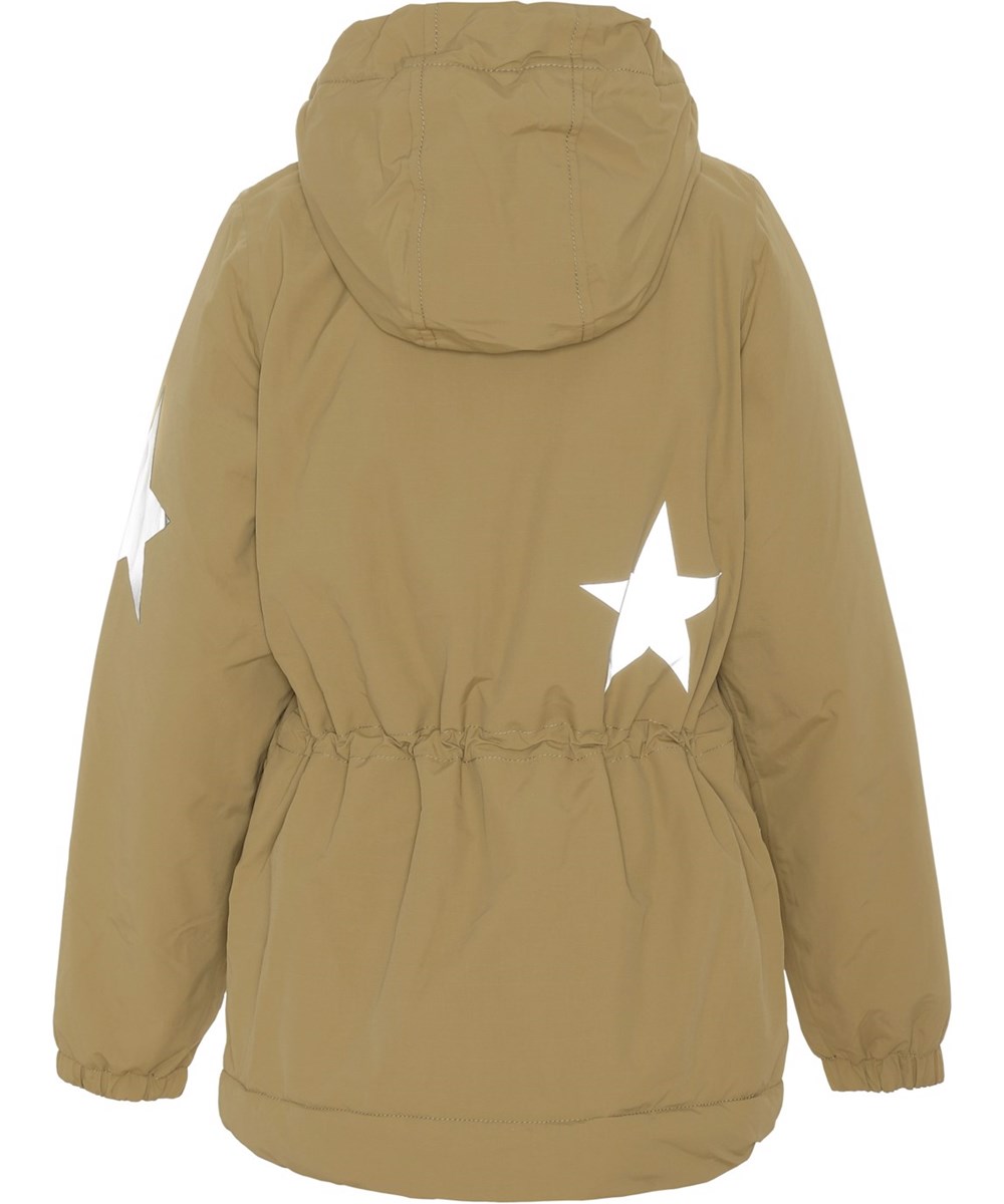 Heiko - Khaki - Recycled green unisex jacket waterproof