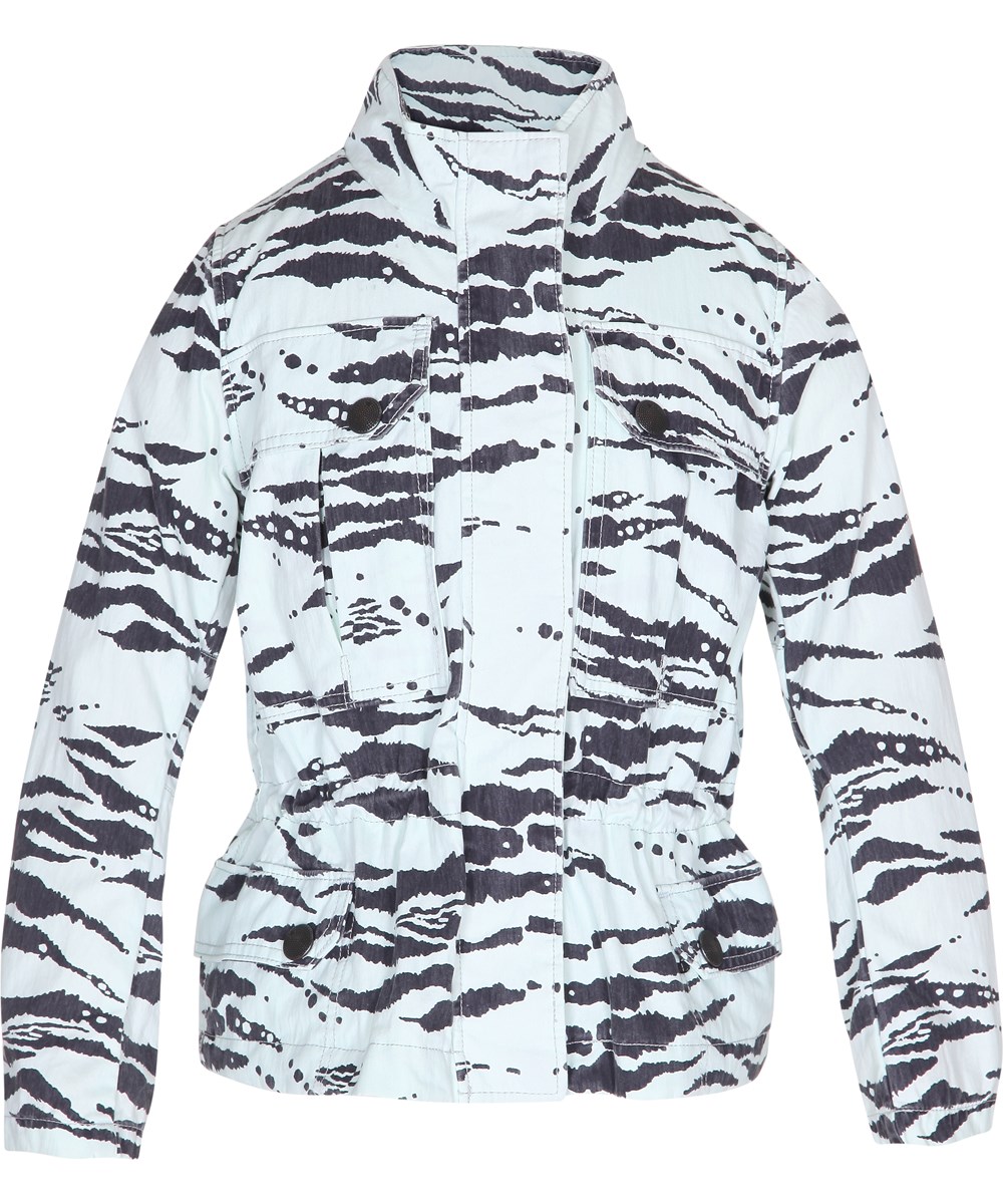 Helenka - Tiger Clawing - mint coloured spring jacket with tiger print