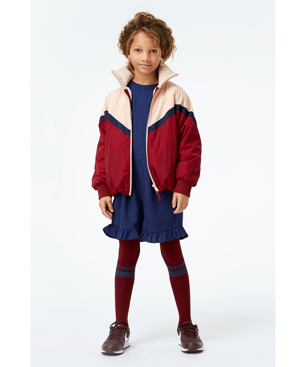 Helga - Sumak - Pink and dark red bomber jacket