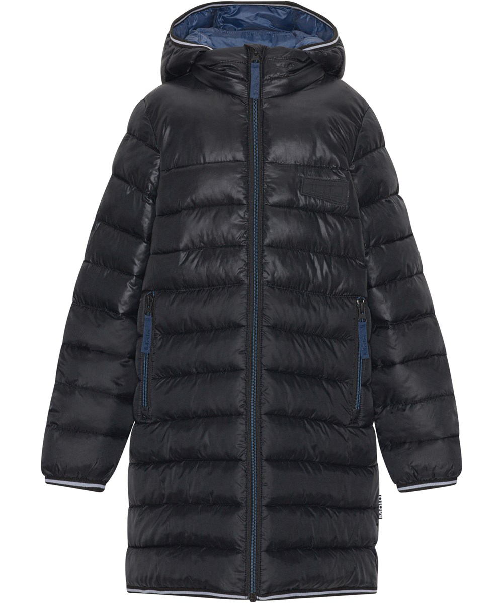 Helin - Black - Black down coat with hood