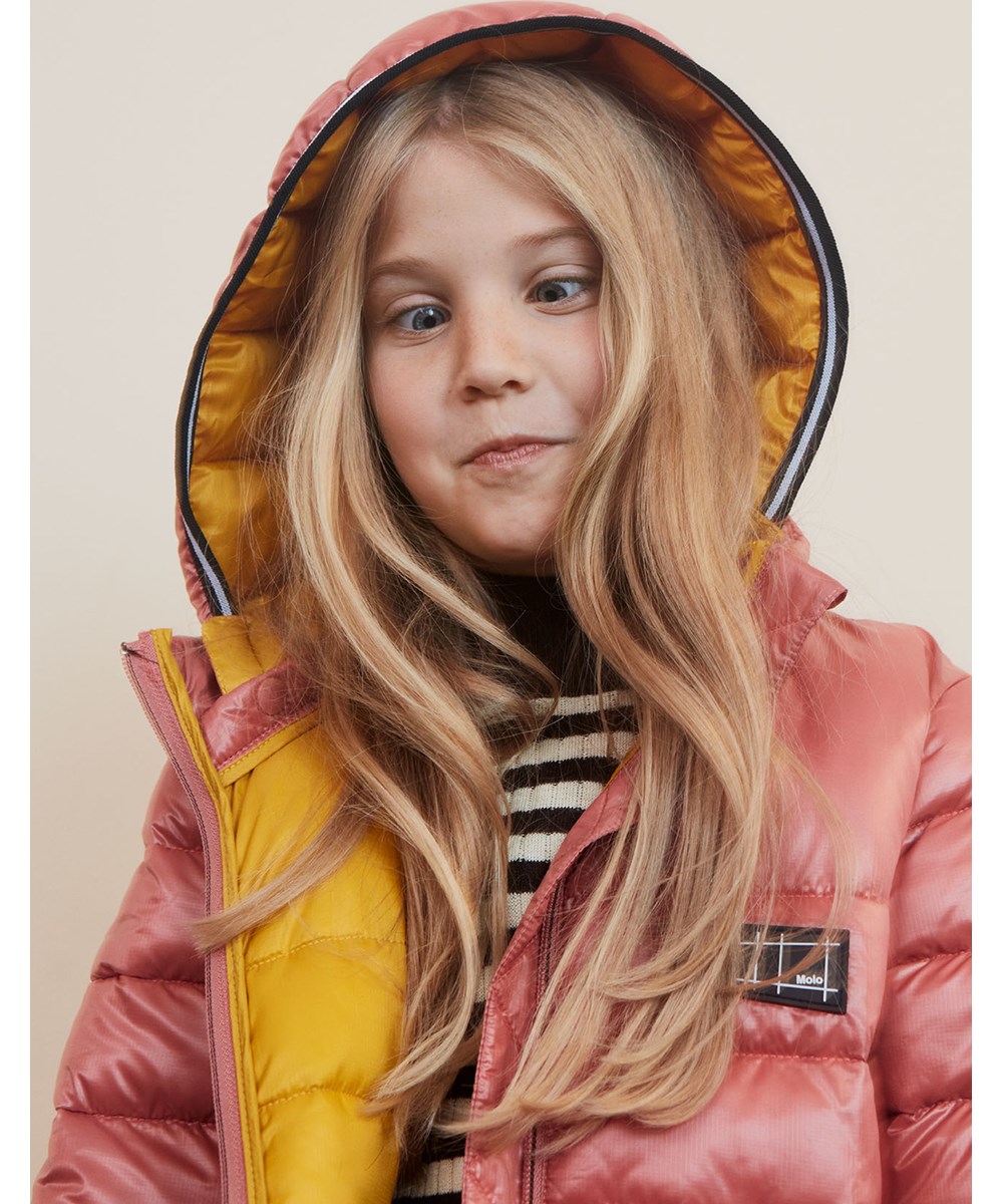 Helin - Maple - Long down coat in rose