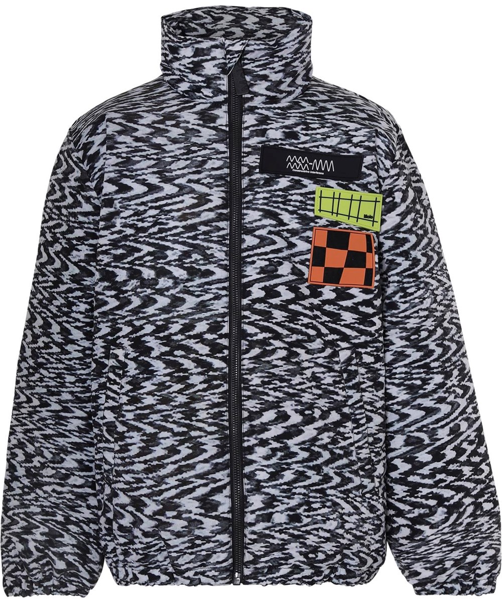 Helmuth - Interference - Recycled black and white print winter jacket