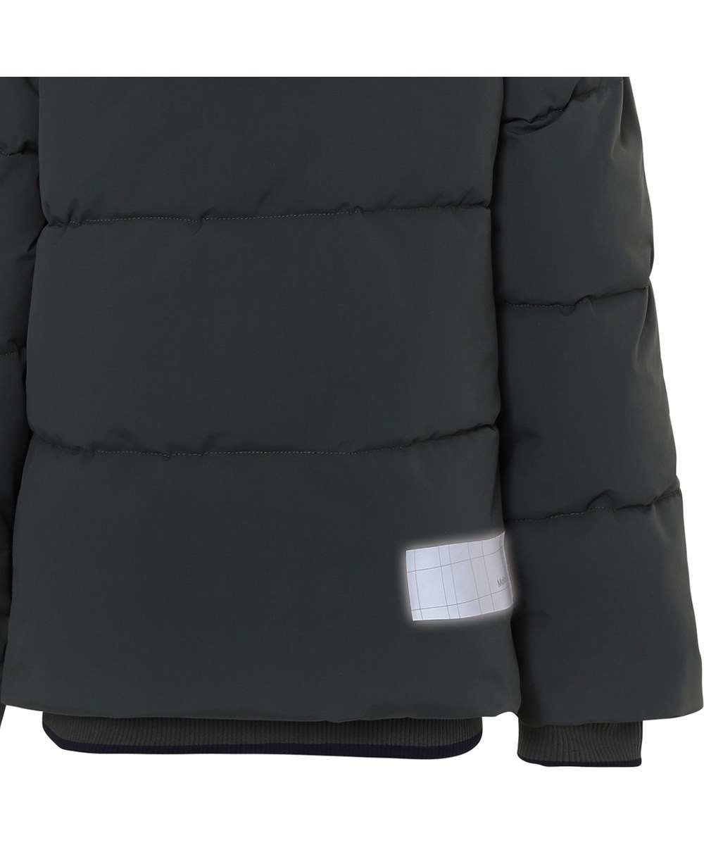 Herbert - Deep Forest - Dark green winter jacket with fur 