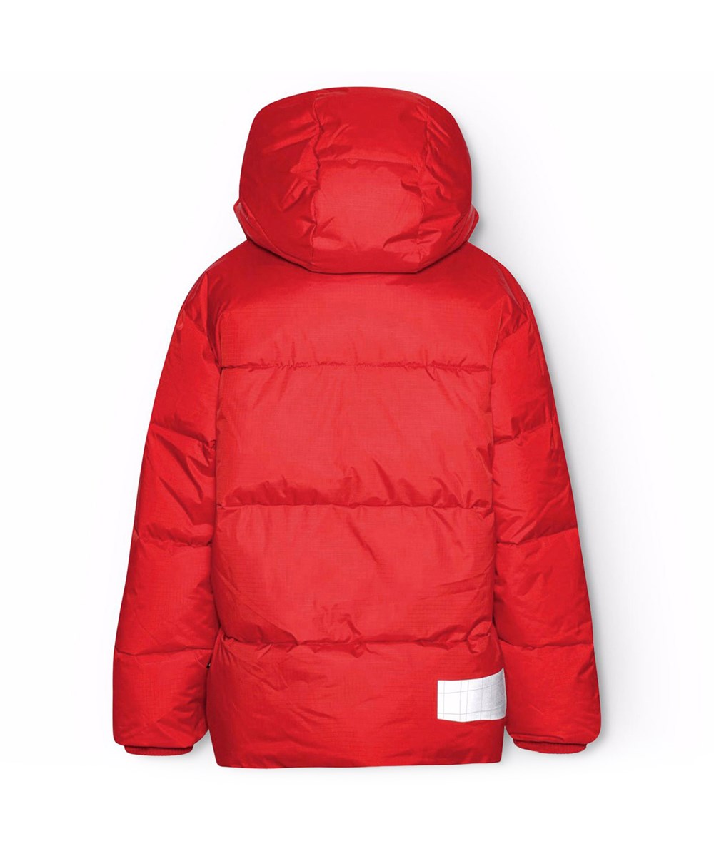 Hilo - Adrenaline Rush - Red puffer jacket for children in recycled polyester.
