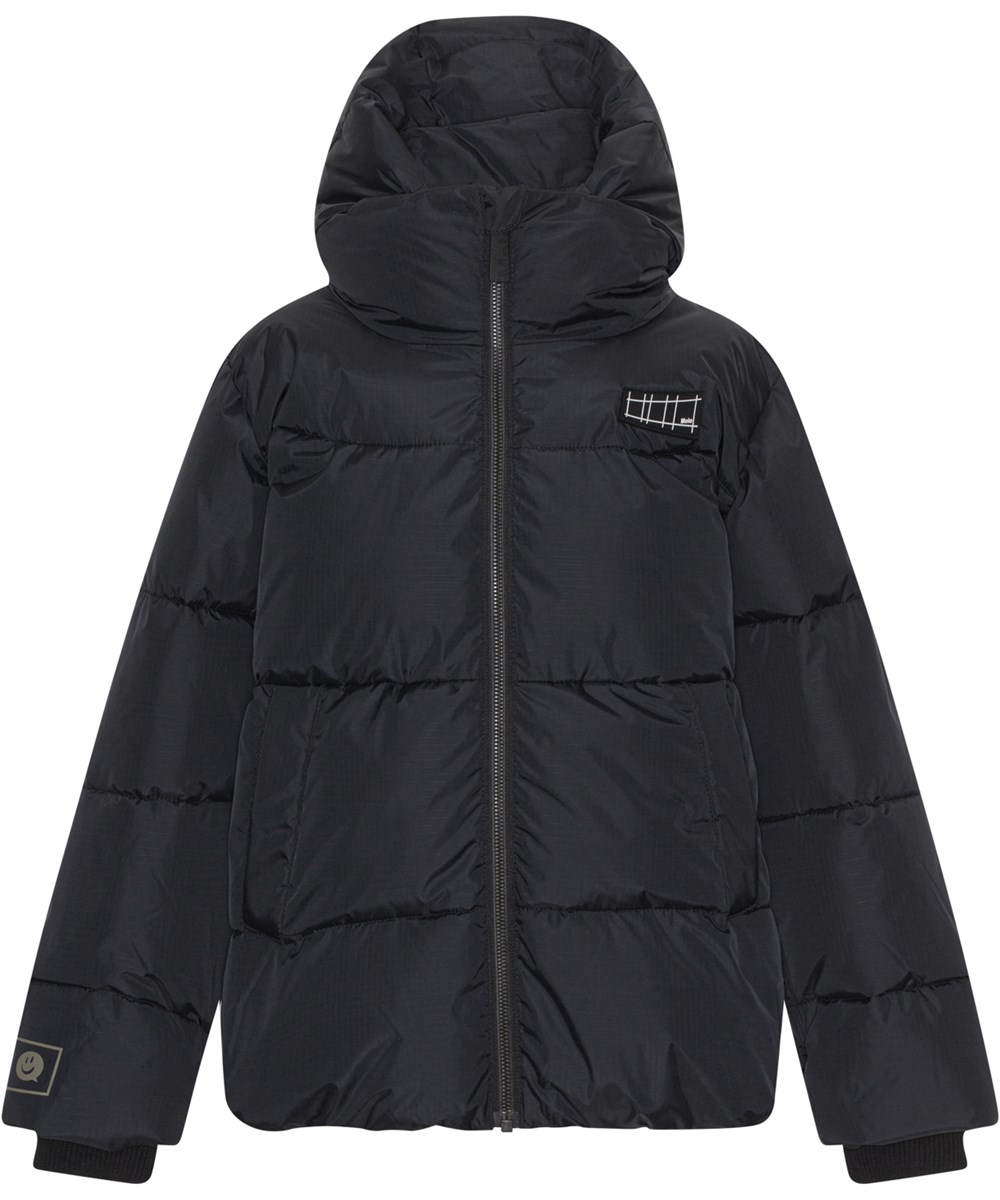 Hilo - Black - Recycled warm, soft down jacket in black
