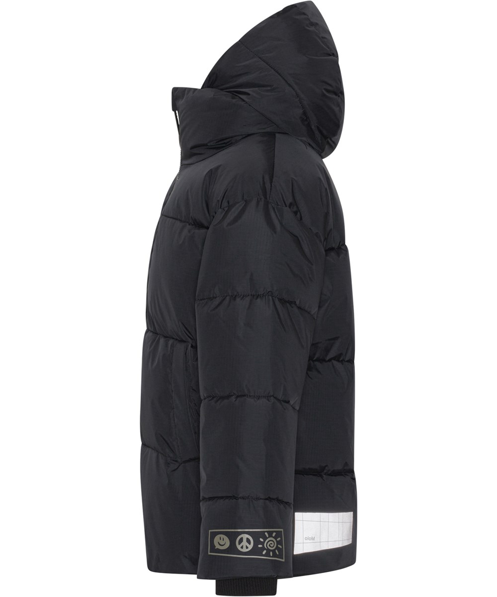 Hilo - Black - Recycled warm, soft down jacket in black