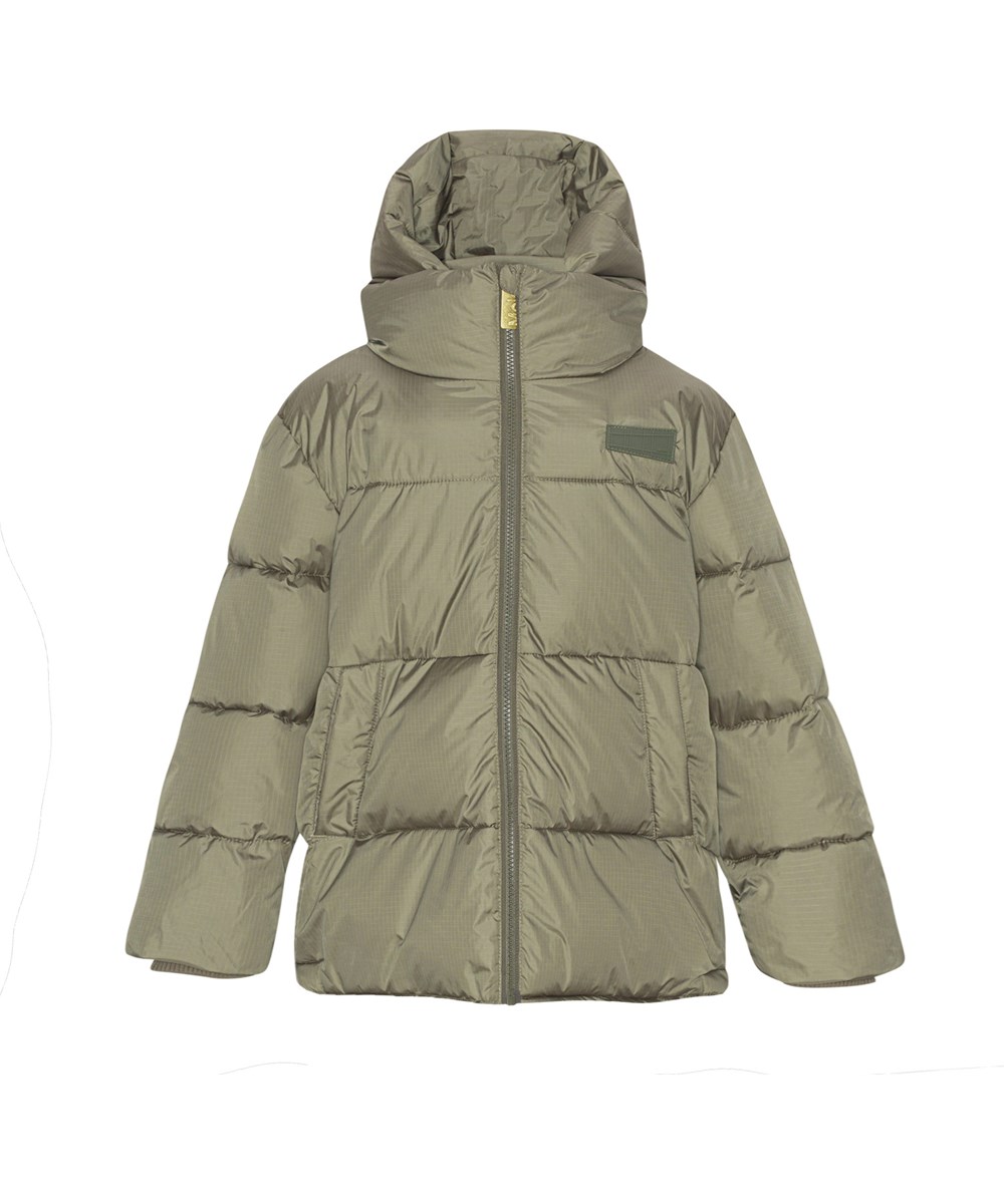 Hilo - Dusty Green - Recycled soft, warm down jacket in green