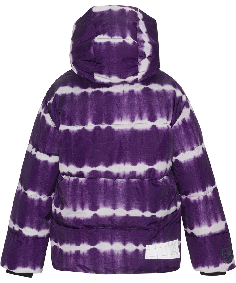 Hilo - Tie Dye Purple - Recycled soft, warm down jacket in purple tie-dye