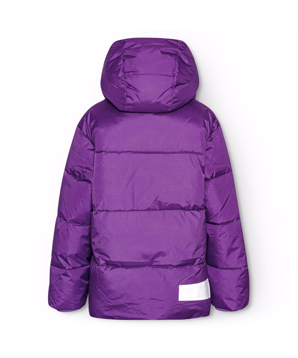 Hilo - Warm Purple - Purple puffer jacket for children in recycled polyester