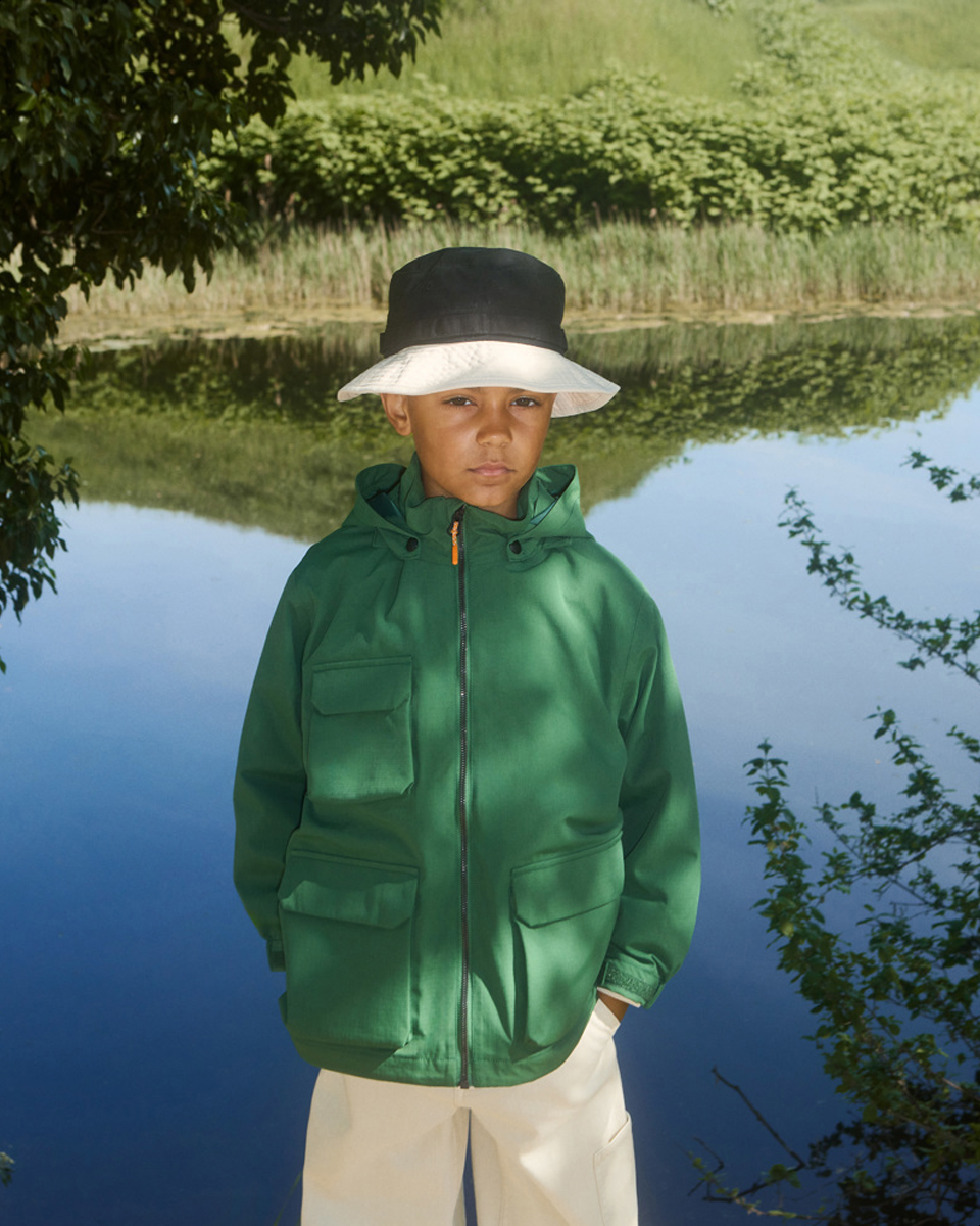 Hobson - Rubber Tree - Green wind- and waterproof raincoat for