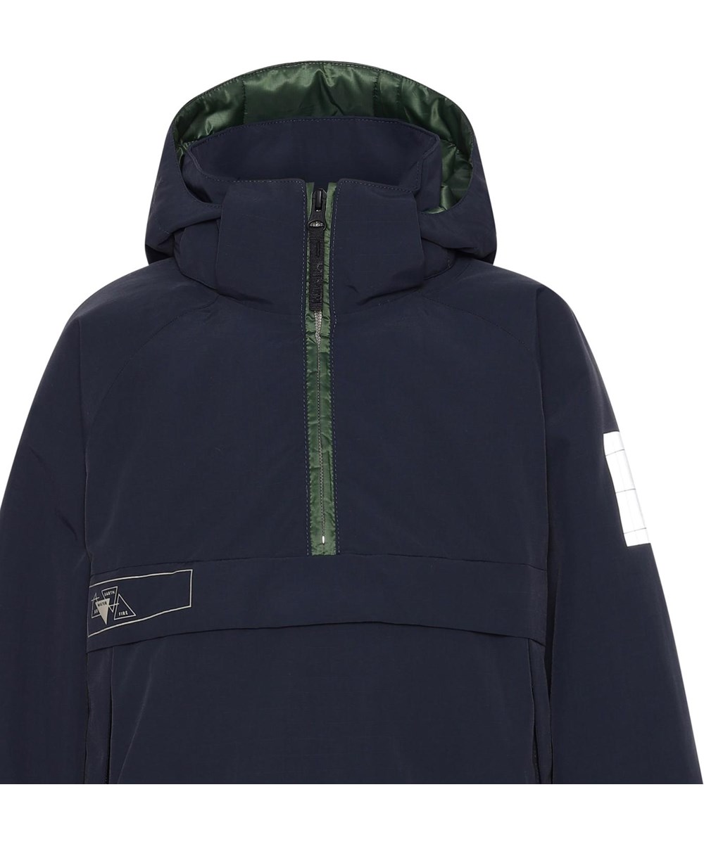 Holden - Carbon - Recycled dark blue anorak with reflectors