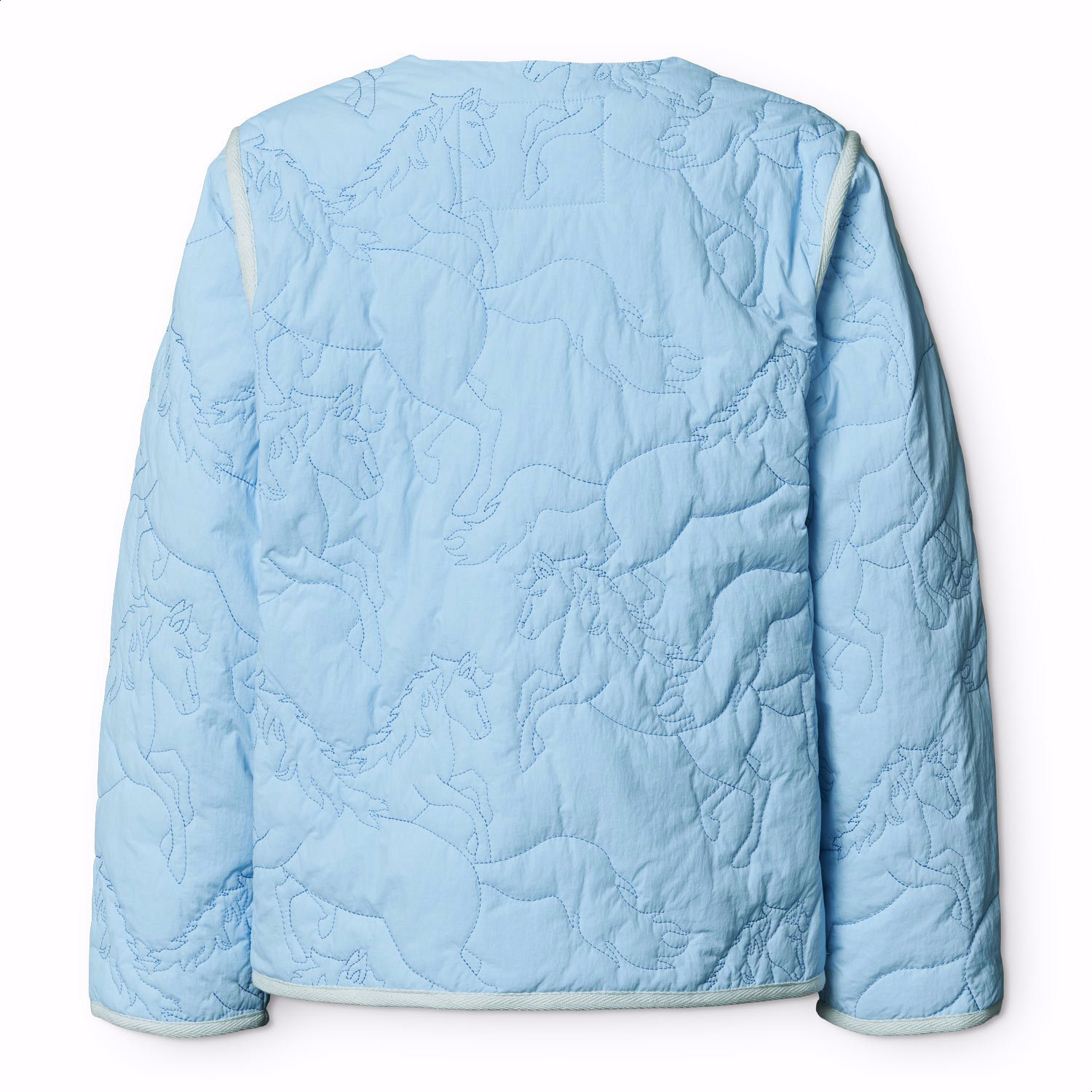 【AAKE】MOA WOOL HALF PT Holley - Day Sky - Blue water-resistant thermal jacket for