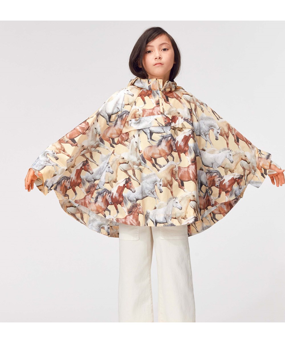 Hollis - Horse Dreams - Rain poncho with horse print.