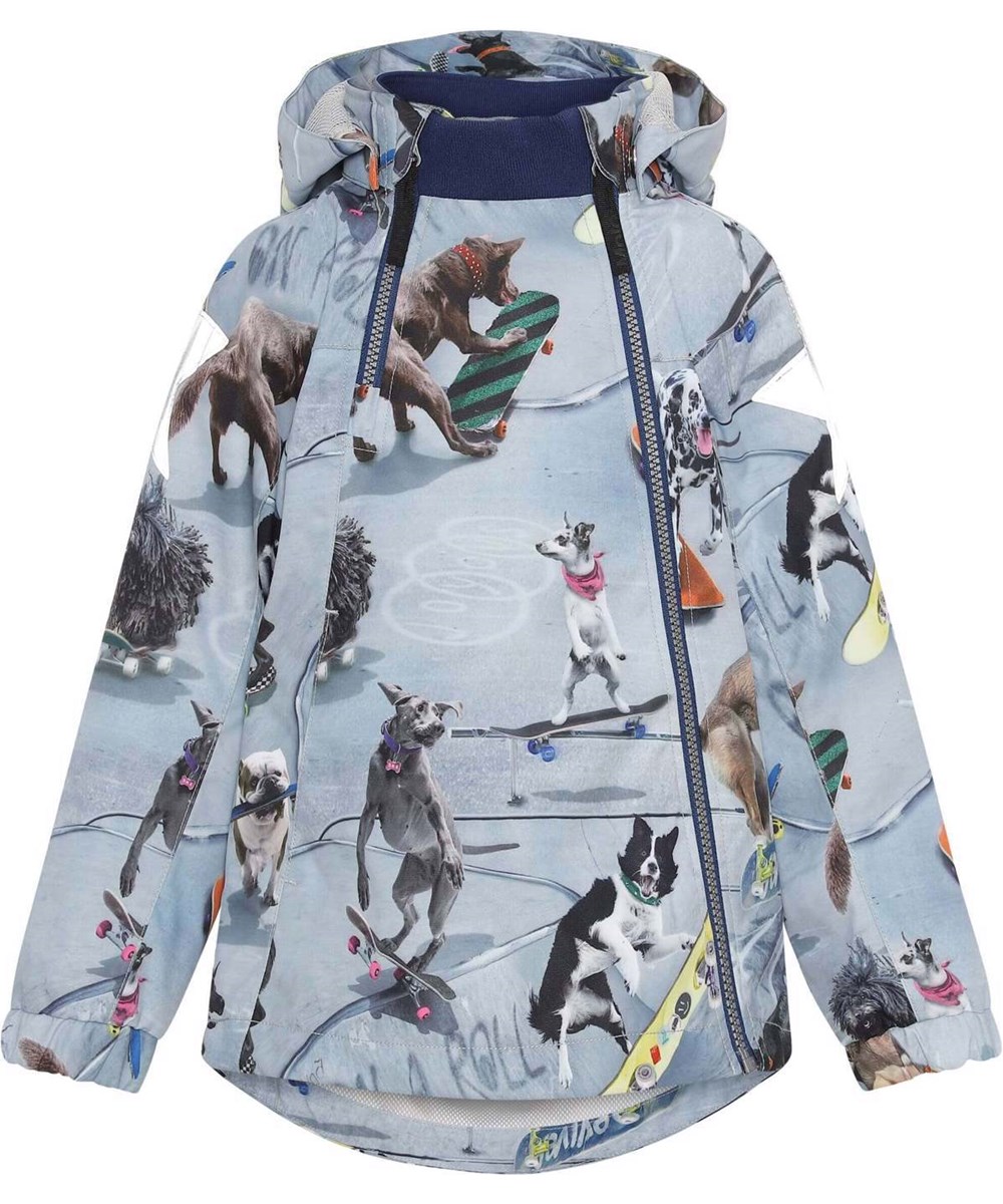 Hopla - Doggy Blue Town - Functional recycled wind jacket in anorak look