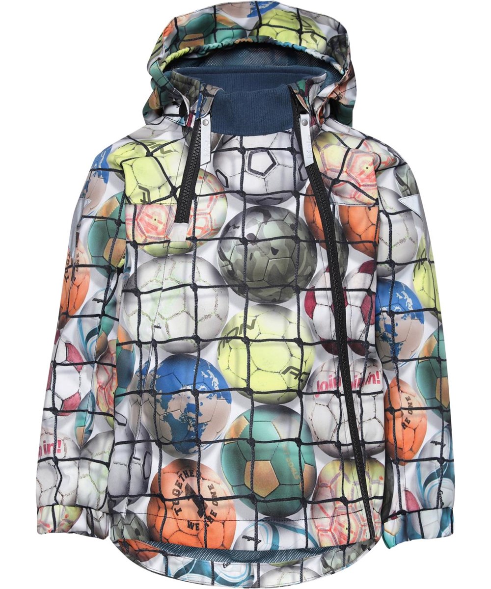 Hopla - Footballs - Lightweight, waterproof jacket with floral print 