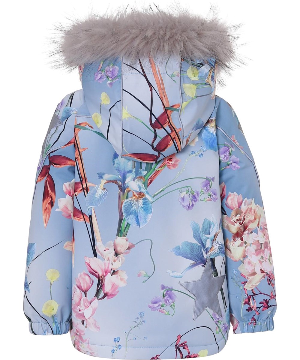 Hopla Fur - Ikebana - Floral print winter jacket with fur