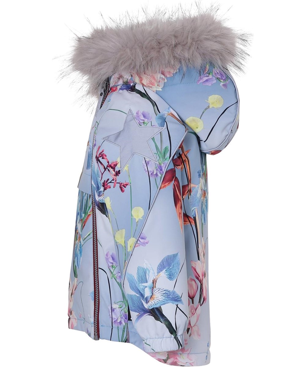 Hopla Fur - Ikebana - Floral print winter jacket with fur