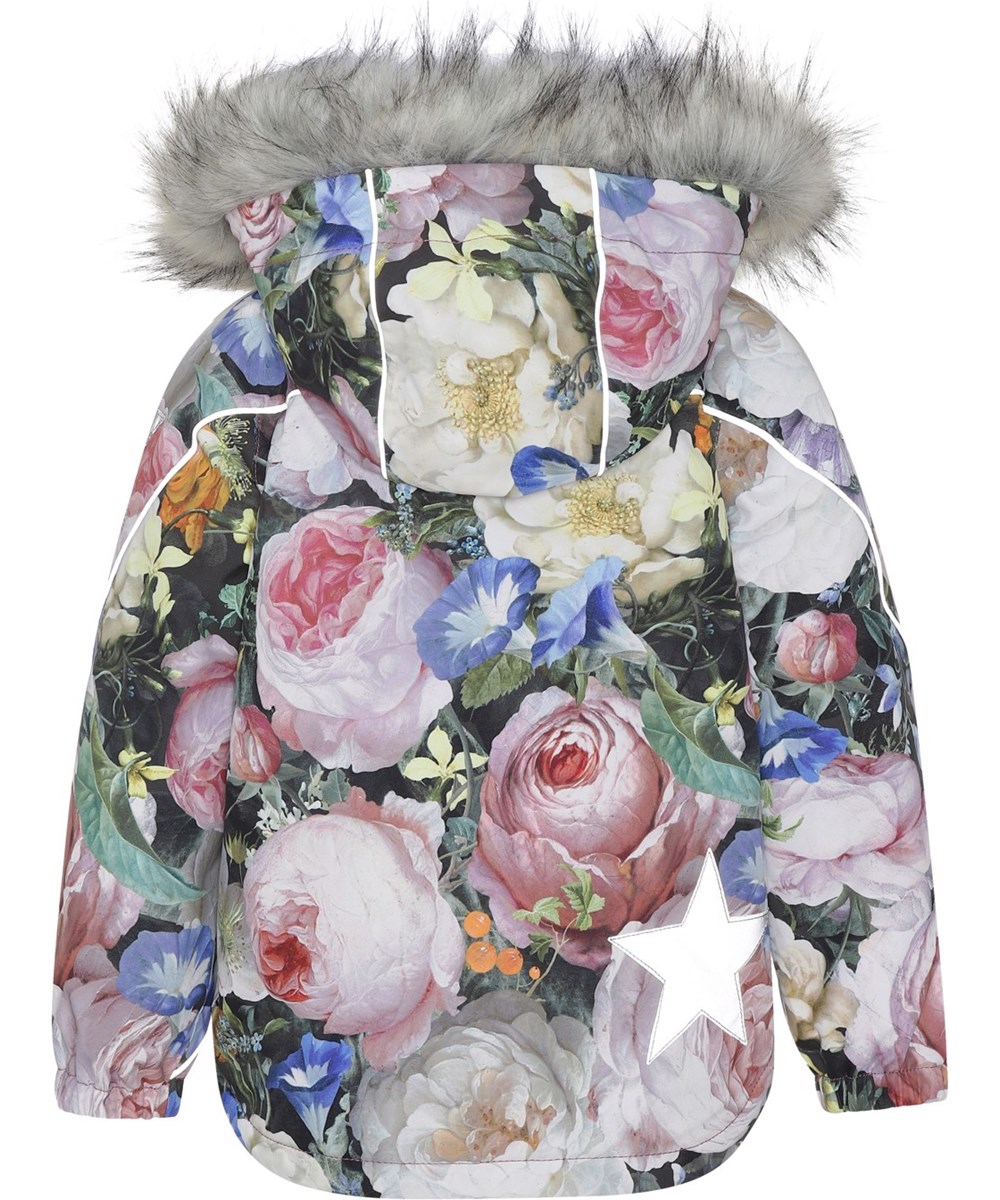 Hopla Fur - Still Life - Recycled winter jacket with floral print