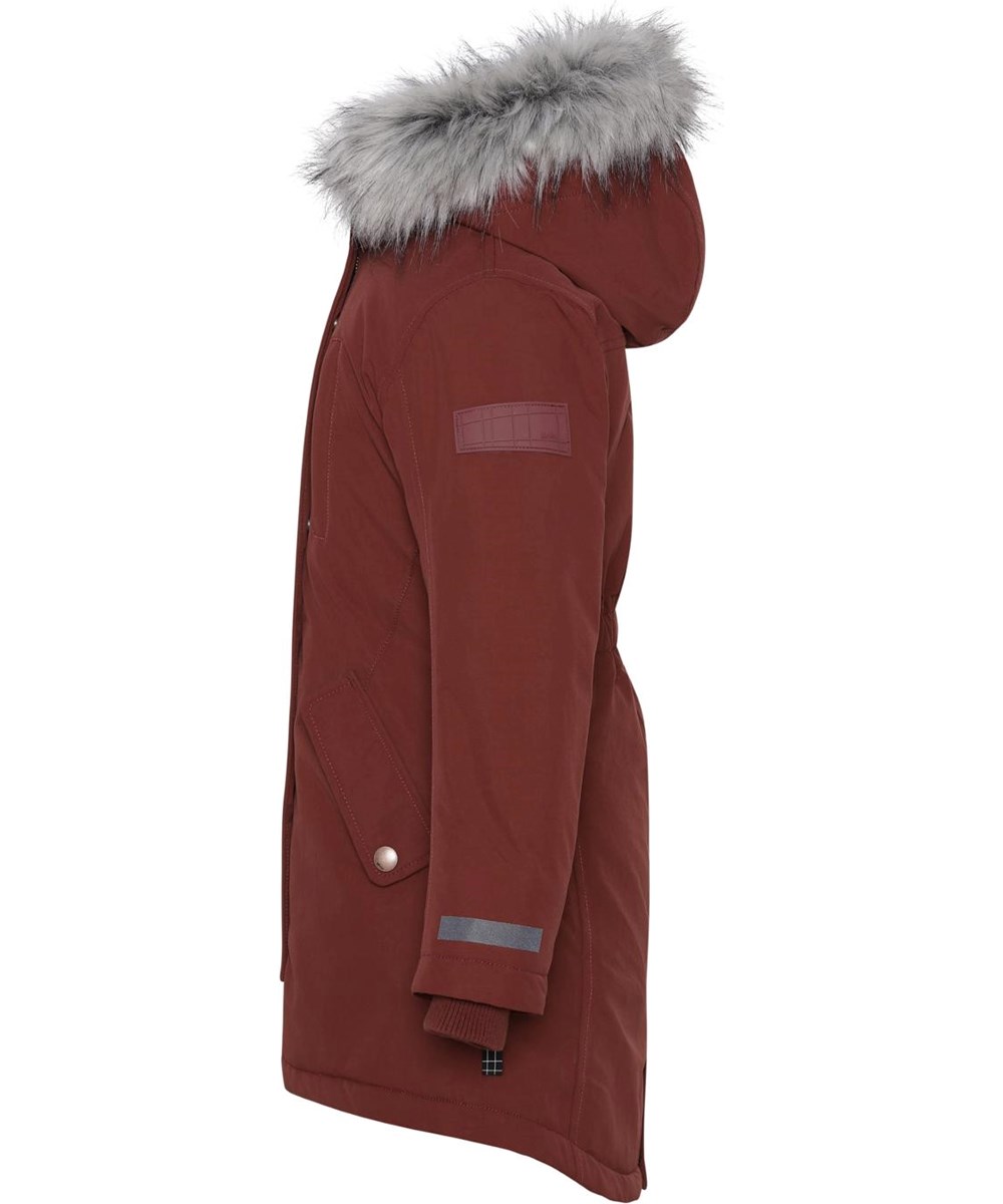 Peace - Rosewood - Recycled dark red parka winter jacket