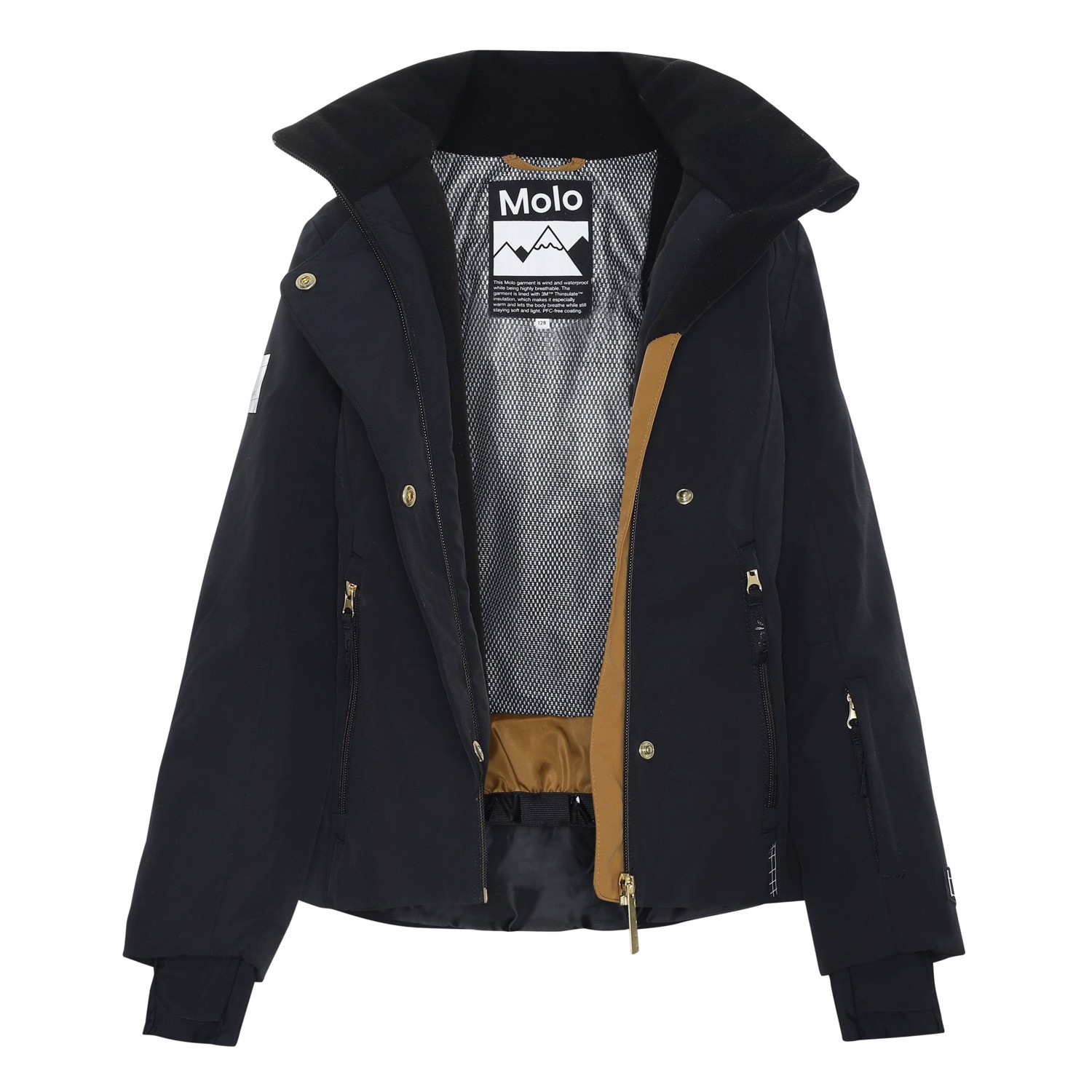 Pearson - Black - Black waterproof and recycled ski jacket