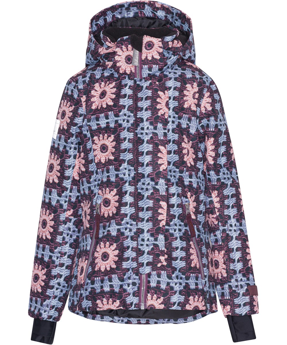 Pearson - Crochet - Recycled ski jacket with crochet print