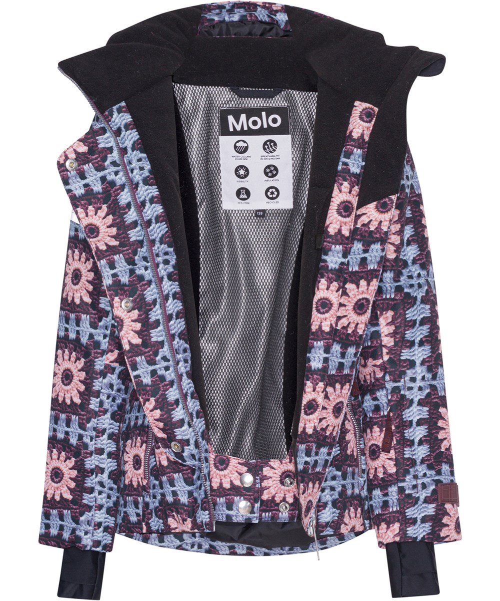 Pearson - Crochet - Recycled ski jacket with crochet print