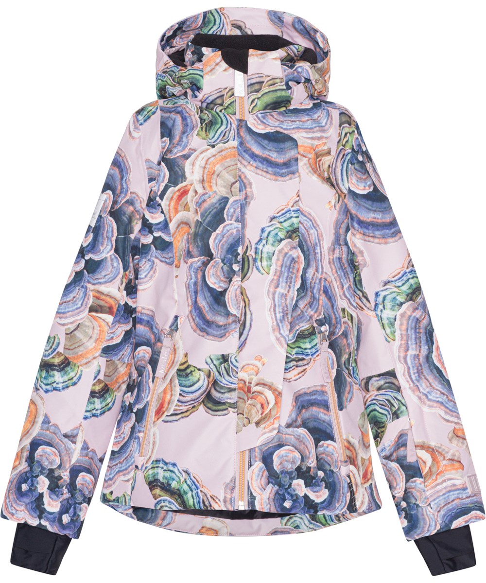 Pearson - Rainbow Fungi - Recycled ski jacket with mushroom floral print