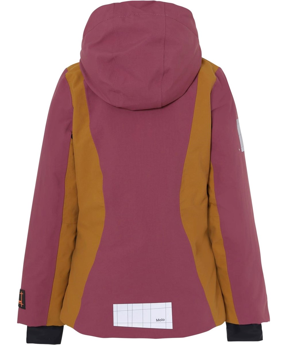 Pearson Recycle - Block Maroon - Recycled bordeaux ski jacket