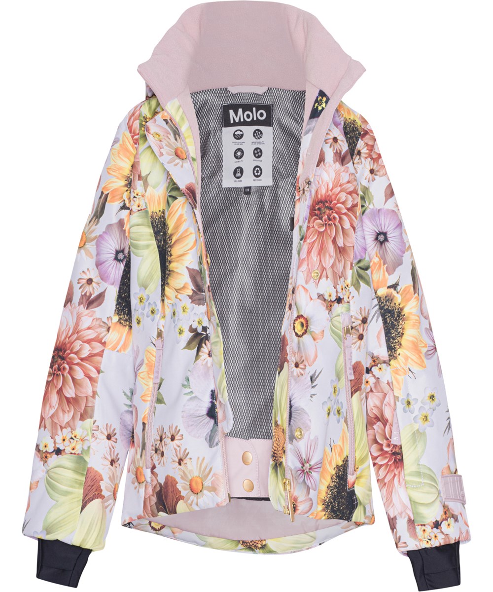 Pearson - Retro Flowers - Recycled ski jacket with floral print