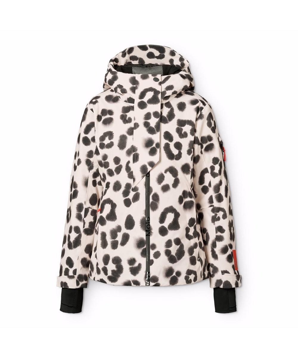 Pearson - Snow Leo - Wind- and waterproof winter jacket in leopard print for children made of recycled polyester with recycled polyester filling and 3M™ Thinsulate™.