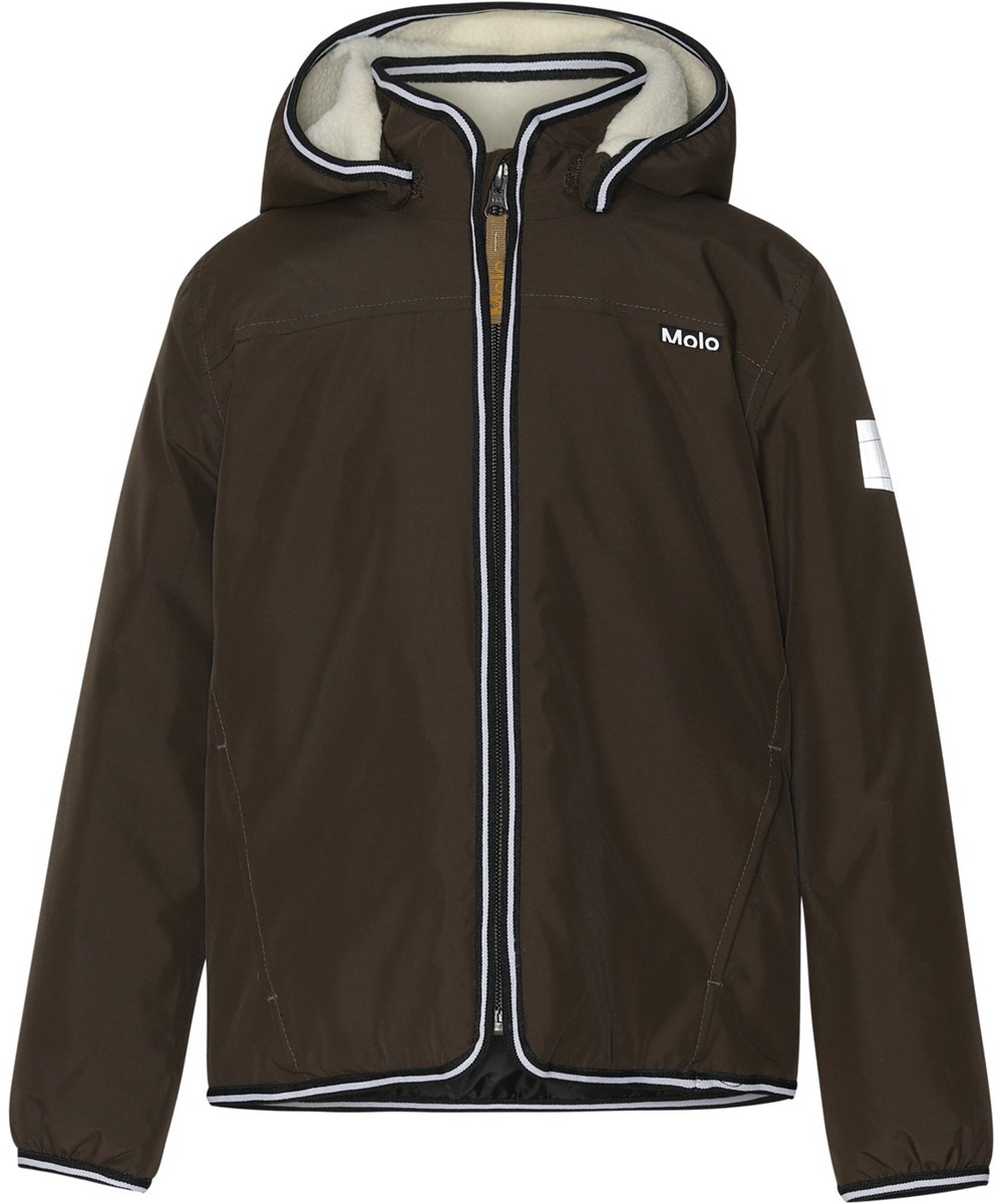 Winner - Deep Oak - Recycled brown lined waterproof jacket