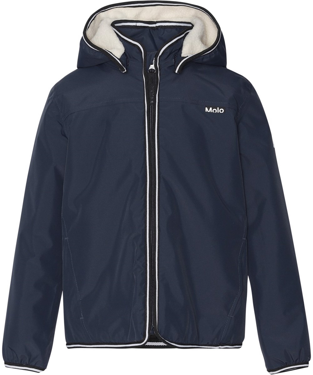 Winner - Galaxy Blue - Recycled dark blue lined waterproof jacket
