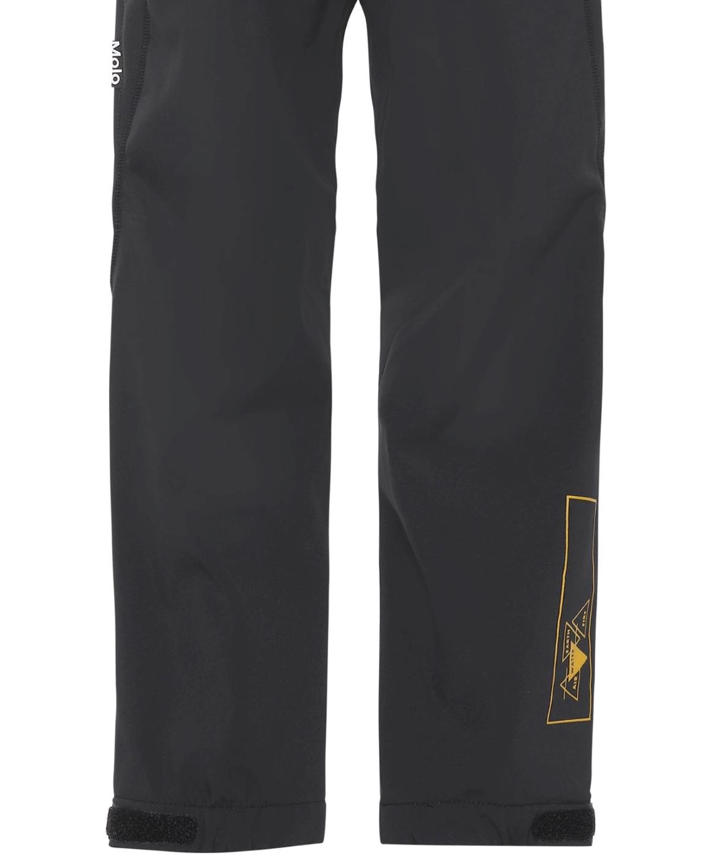 Haemon - Black - Recycled black softshell trousers