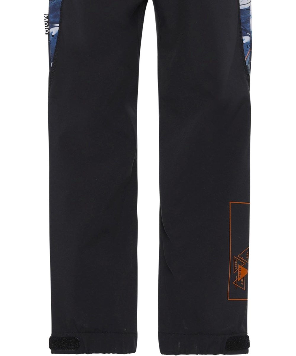 Haemon - Way Up - Recycled blue softshell trousers with ski lifts 