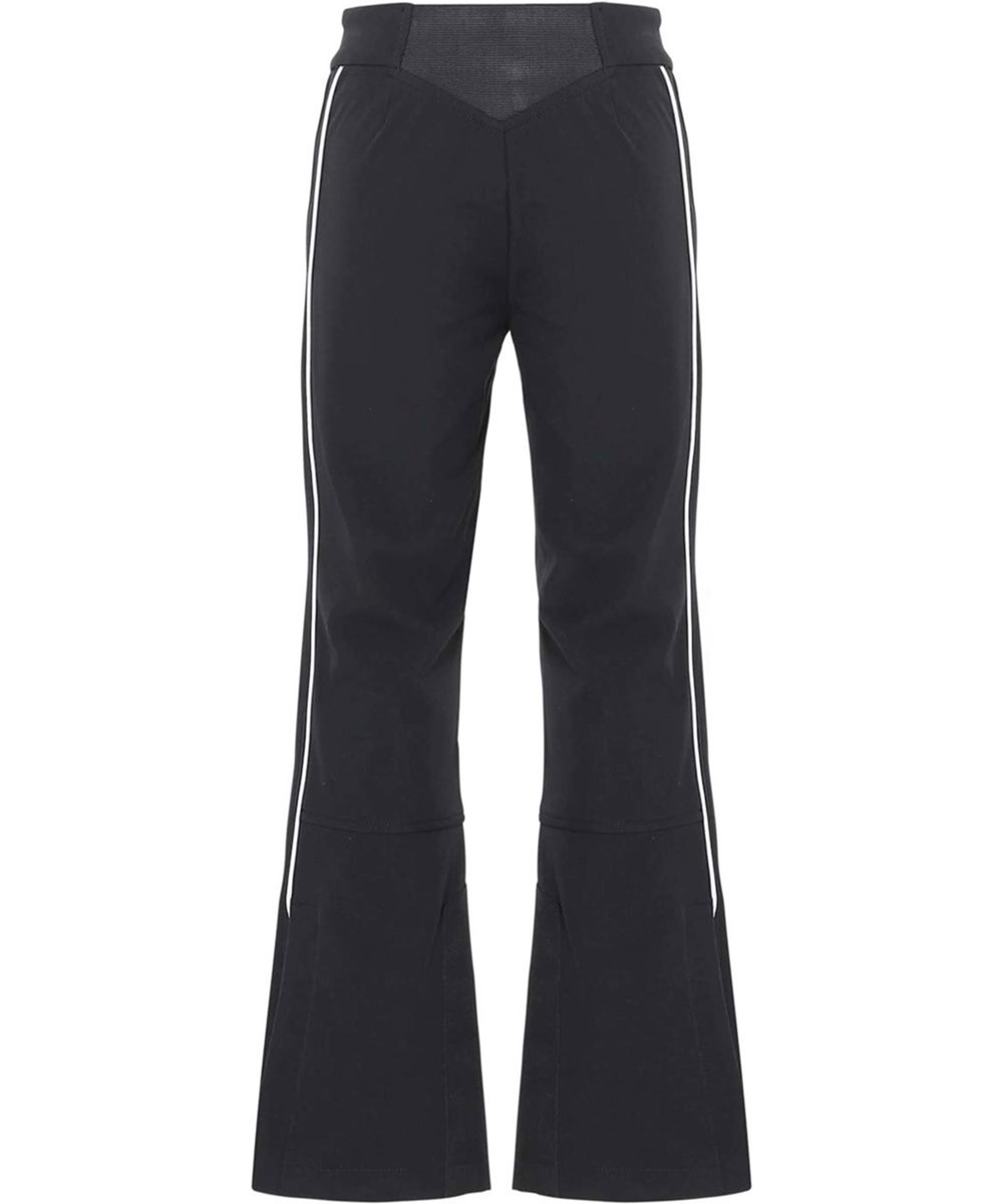 Harlie - Black - Recycled black ski trousers with flare