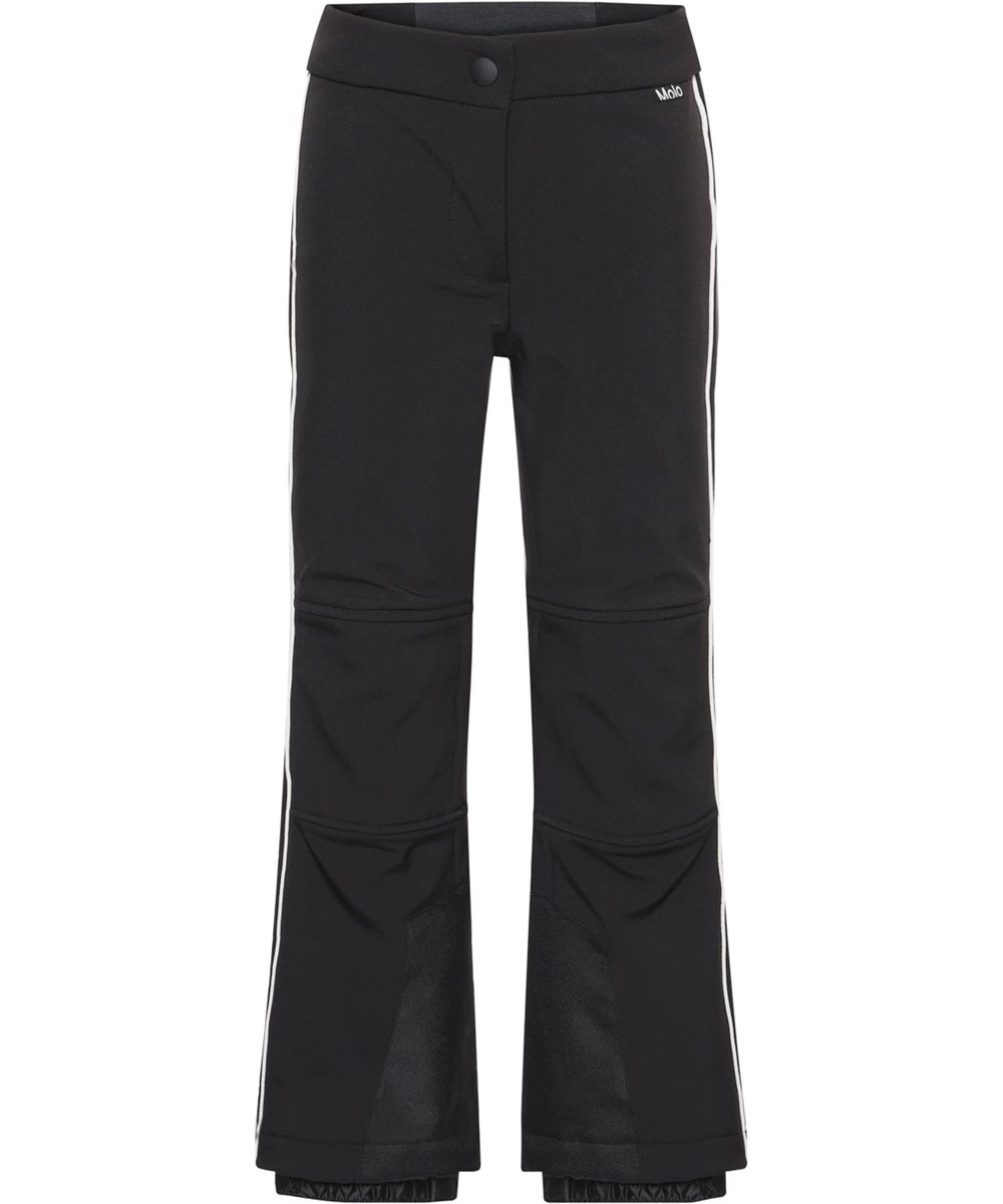Harlie - Black - Recycled black ski trousers with flare