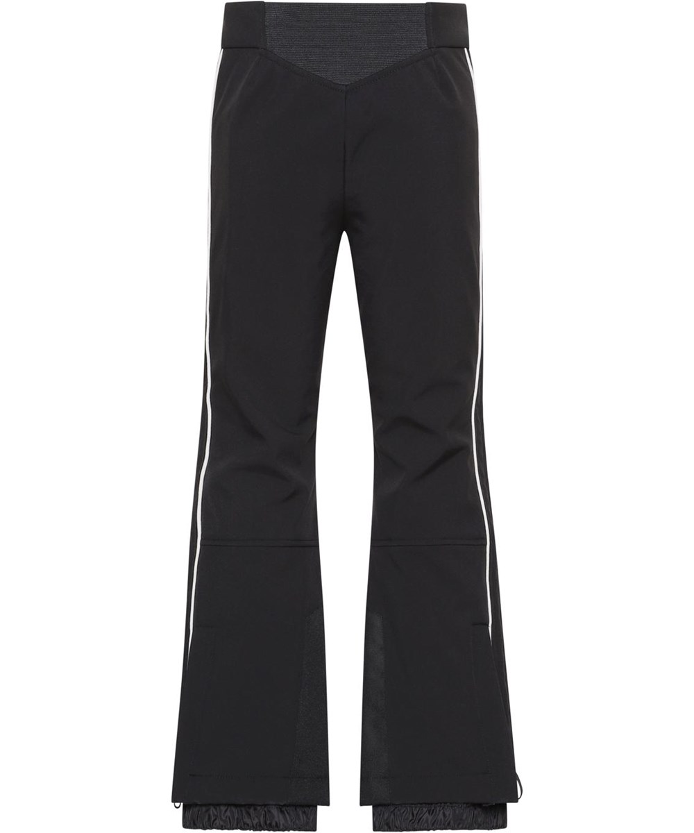 Harlie - Black - Recycled black ski trousers with flare