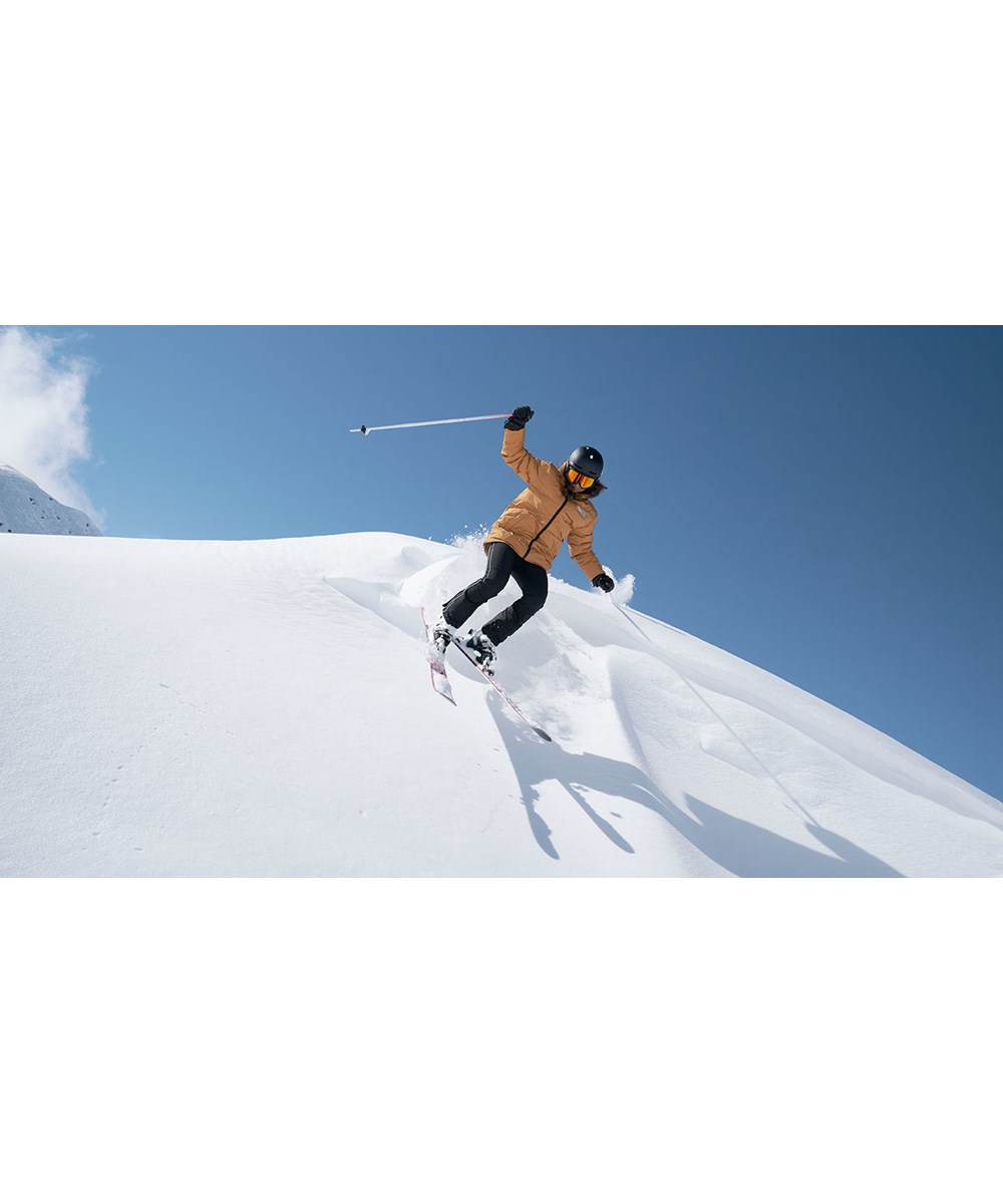Harlie - Black - Recycled black ski trousers with flare