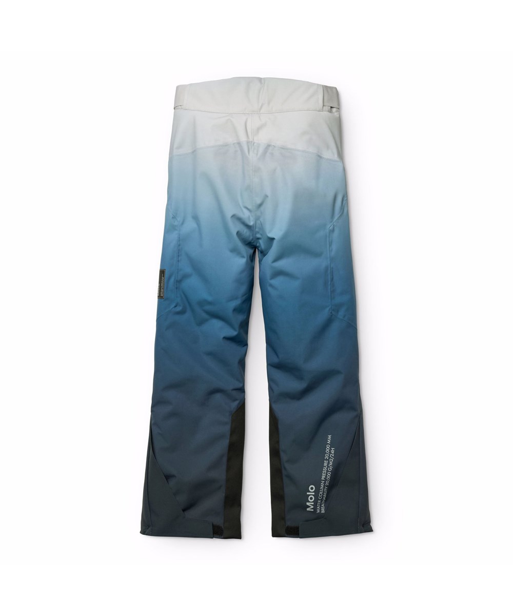 Jump Pro - Blue Ice - Wind and waterproof ski pants for children in blue gradient colors made of recycled polyester and padded with 3M™ Thinsulate™.