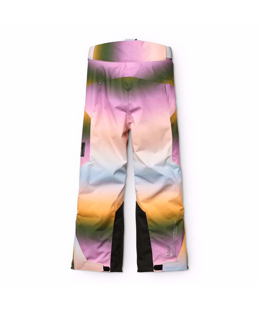 Jump Pro - Rainbow Sky - Rainbow-colored wind and waterproof ski pants for children made of recycled polyester and padded with 3M™ Thinsulate™.