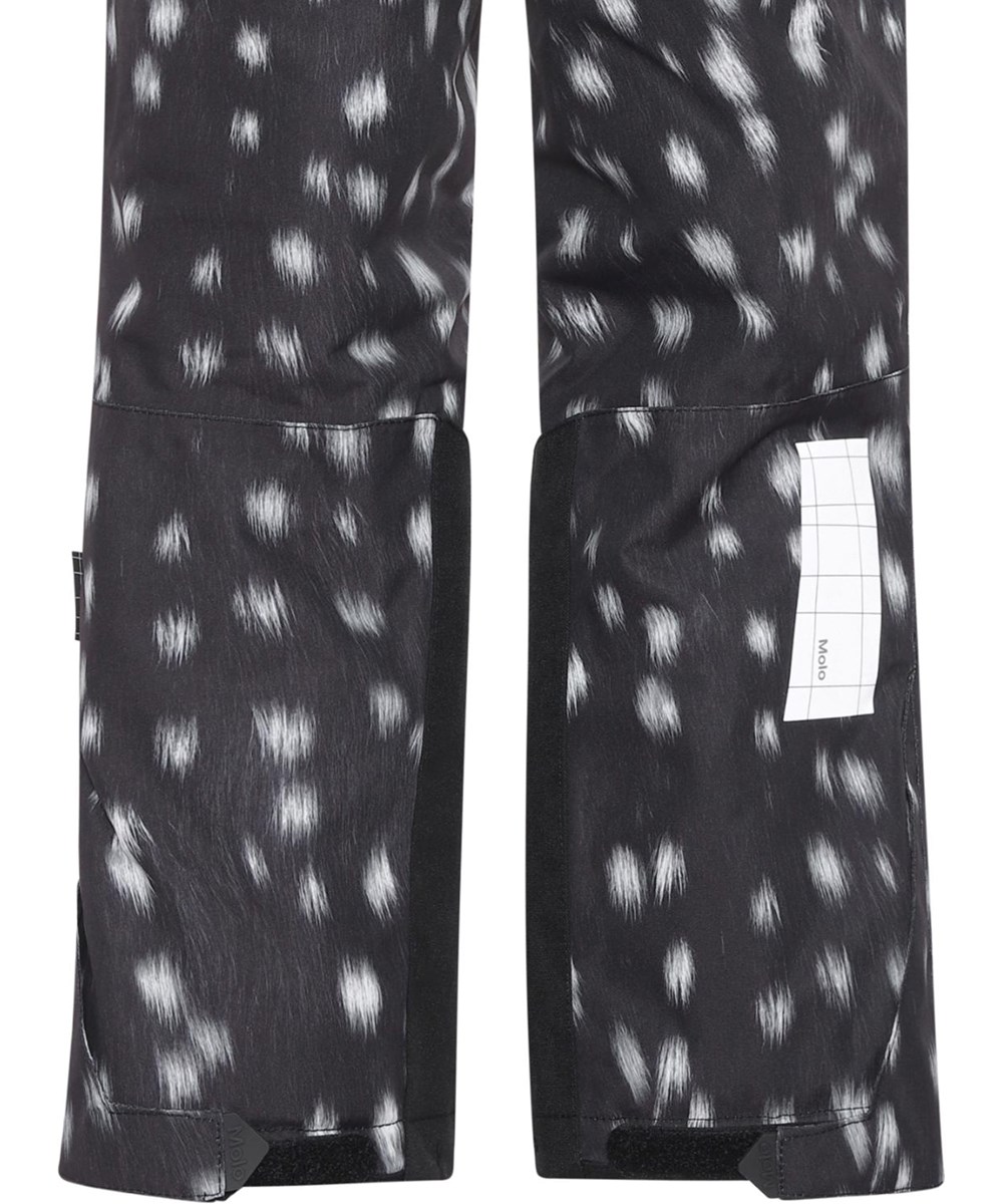 Jump Pro - Black Fawn - Black recycled ski trousers with white spots 