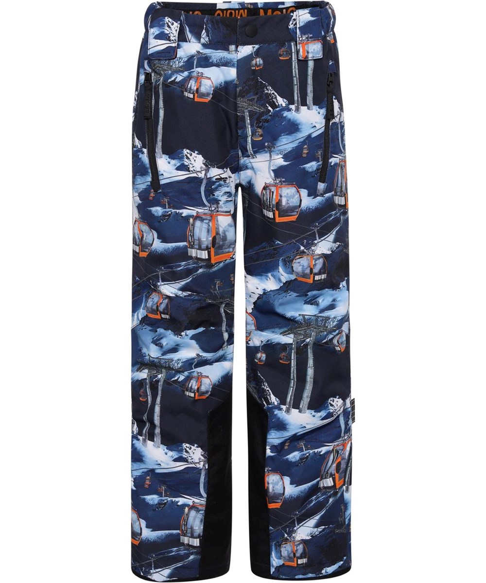 Jump Pro - Way Up - Recycled ski trousers in blue with ski lift