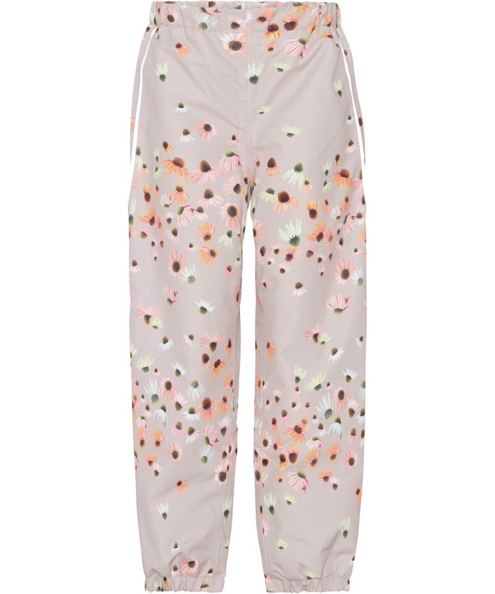 Paxton - Autumn Flowers - Recycled pink rain trousers flowers