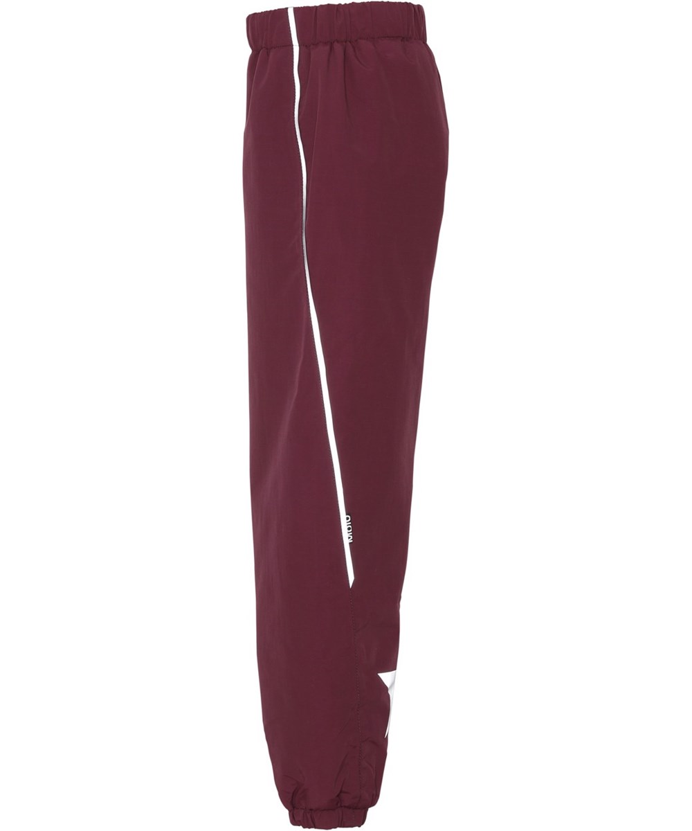 Paxton - Tulip Red - Recycled dark red rain trousers
