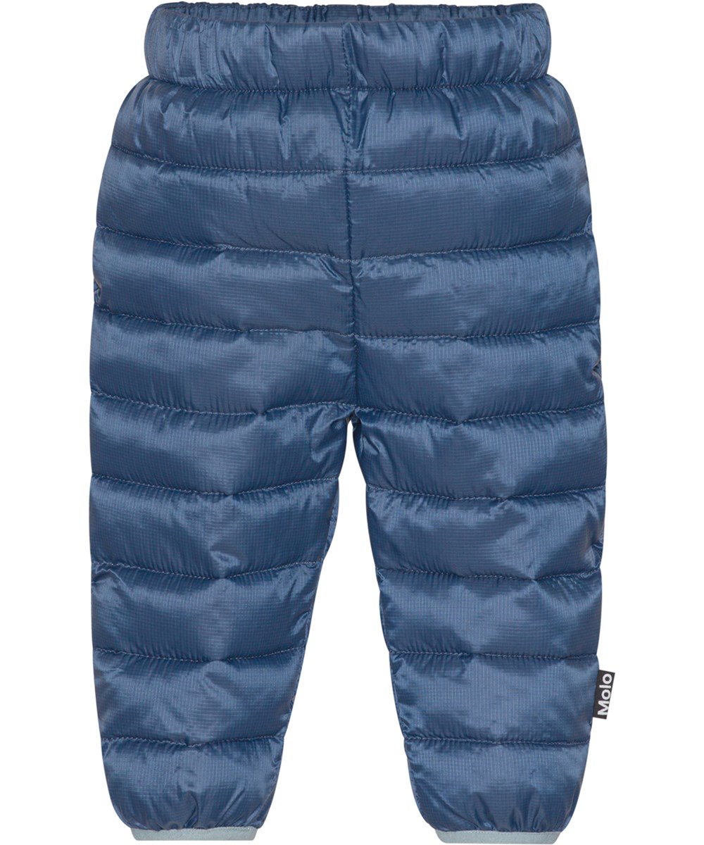 Percy - Dark Denim - Dark blue baby and toddler down pants