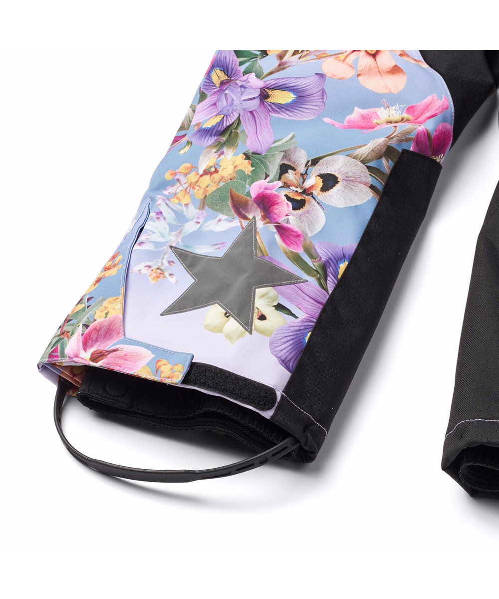 Play Pro - Gradient Bloom - Wind- and waterproof children's trousers in recycled polyester with a floral print