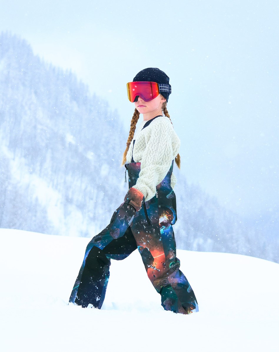 Play pro - Space Journey - Recycled ski trousers  with outerspace and planet print